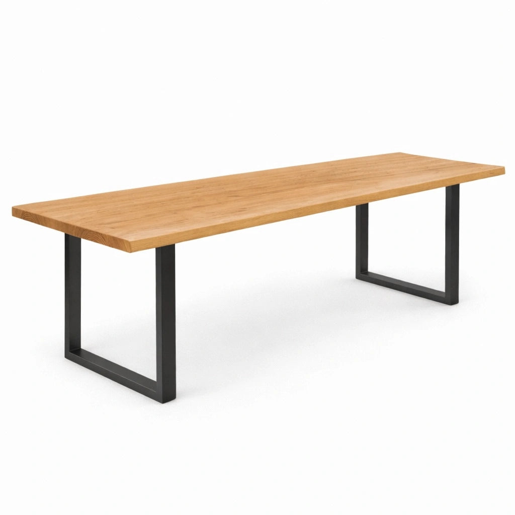 Stół drewniany z litego dębu 280×100 cm – Rustykalny stół do jadalni dla 14 osób | Reelken