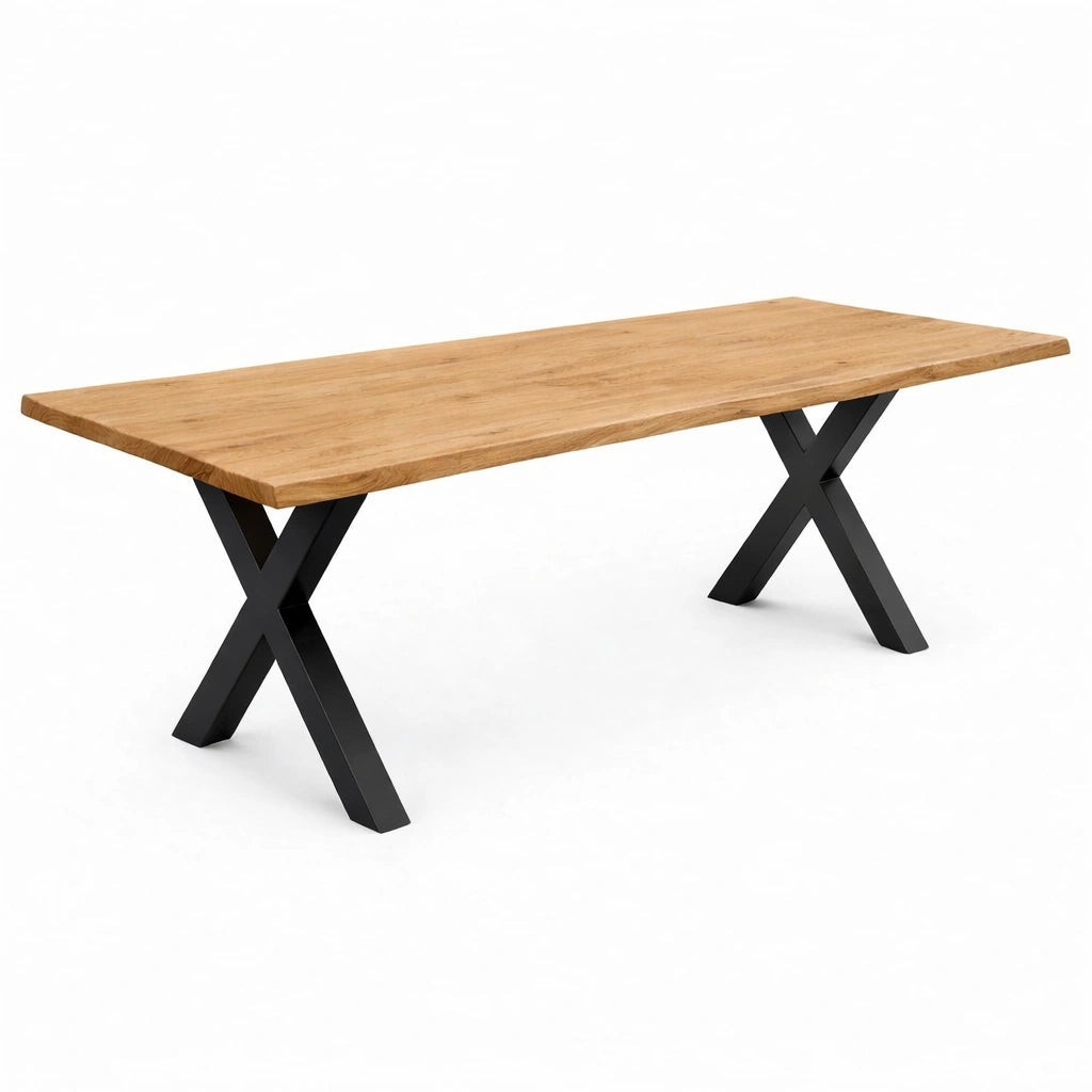 Stół drewniany z litego dębu 240×100 cm – Stół do jadalni dla 10 osób | Reelken