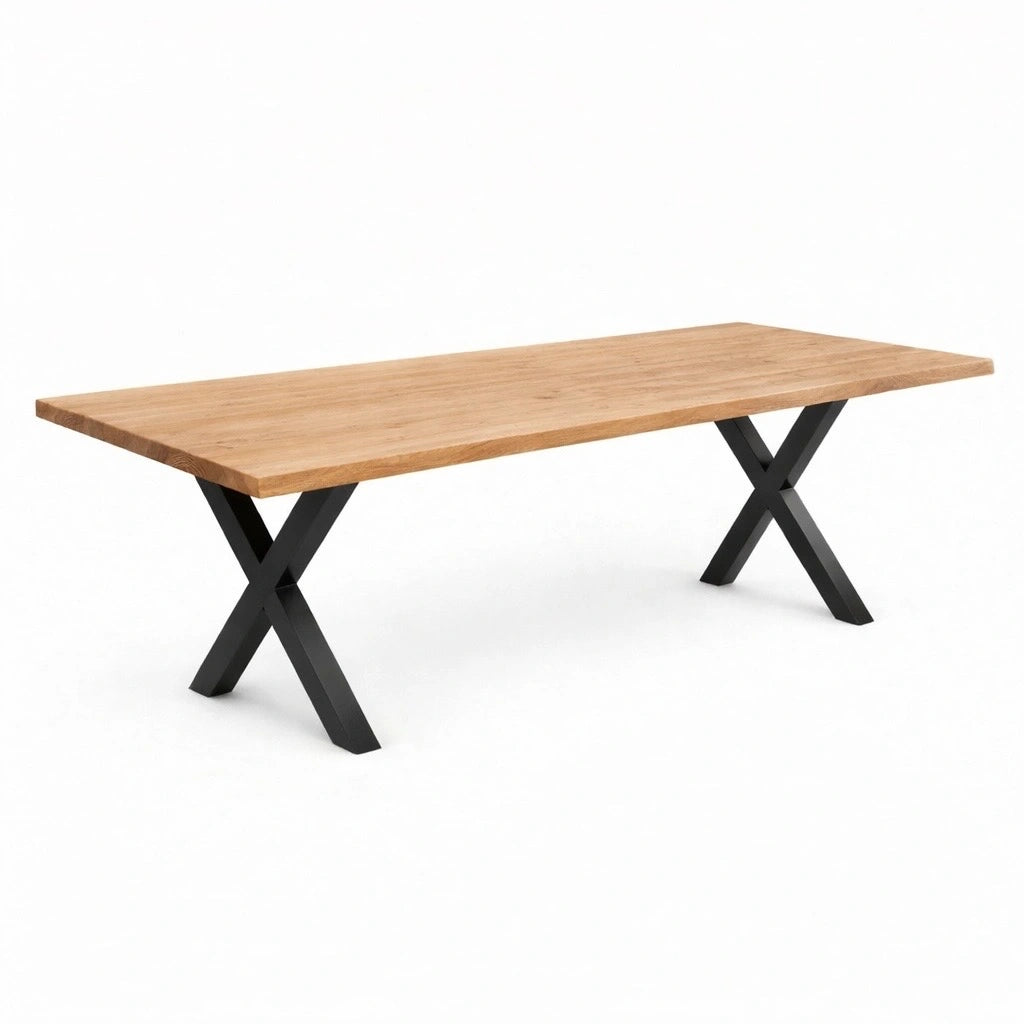 Stół drewniany z litego dębu 240×100 cm – Stół do jadalni dla 10 osób | Reelken