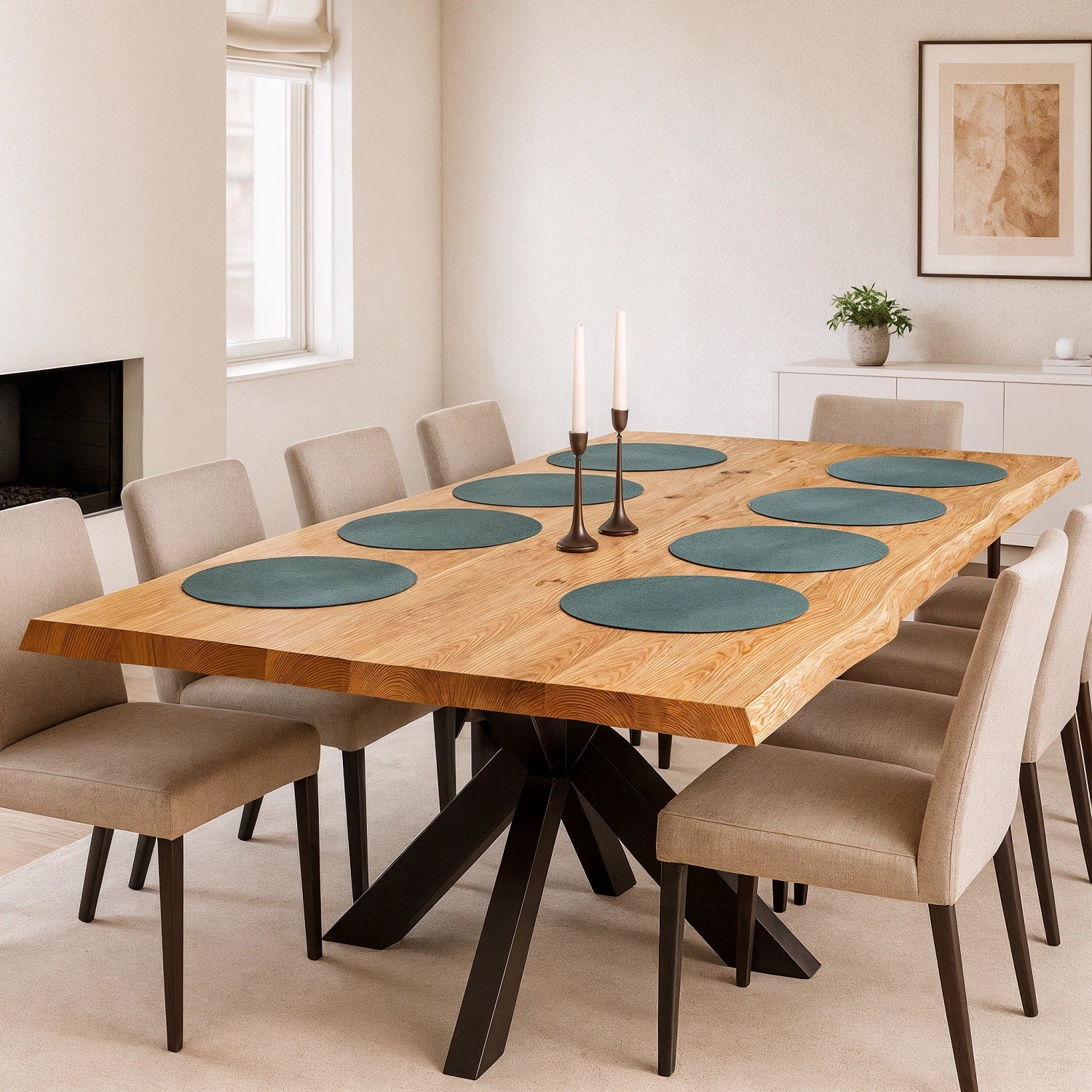 Masa din stejar model rustic - 8 persoane -200x100x4cm