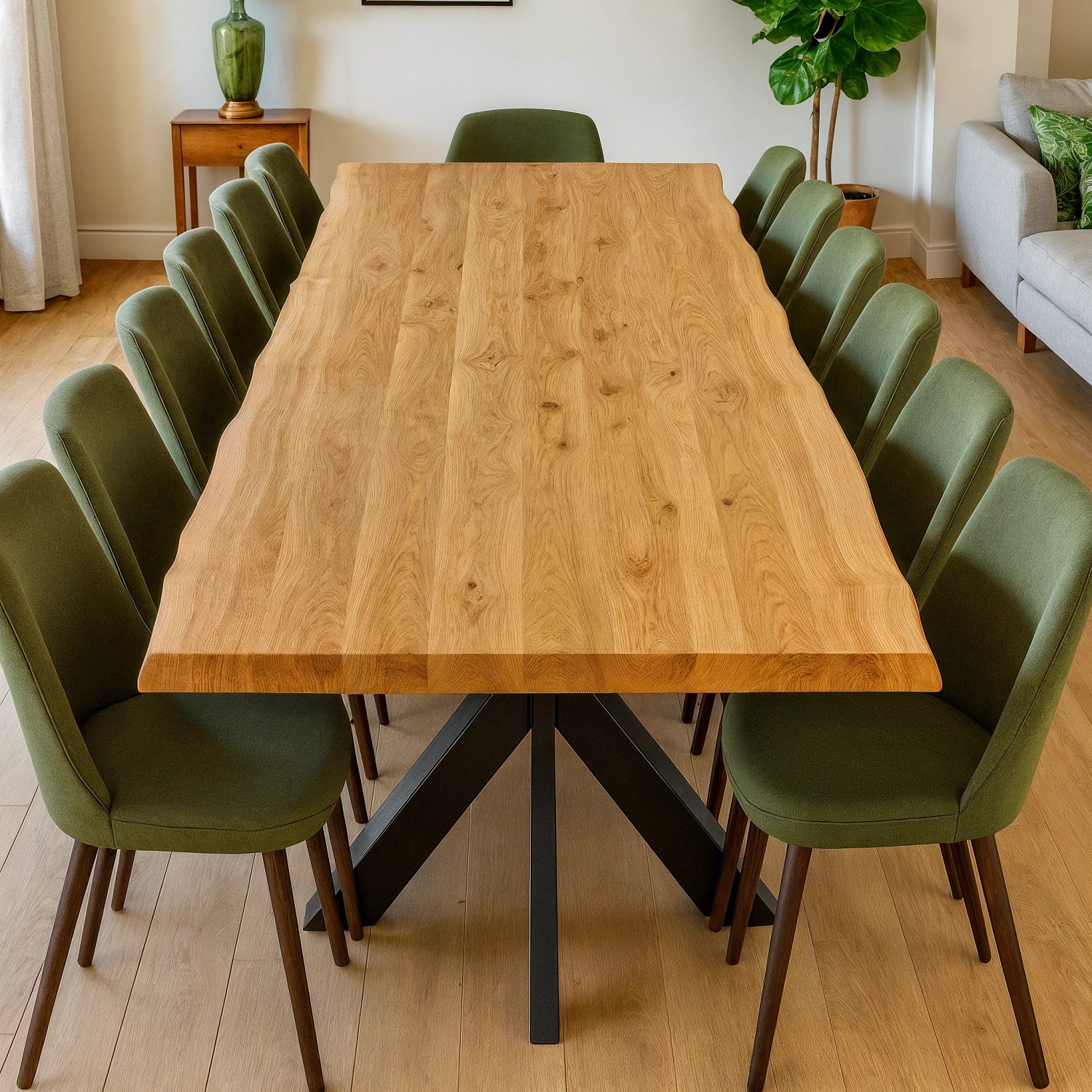 Blat de masa din stejar model rustic -240x100x4cm