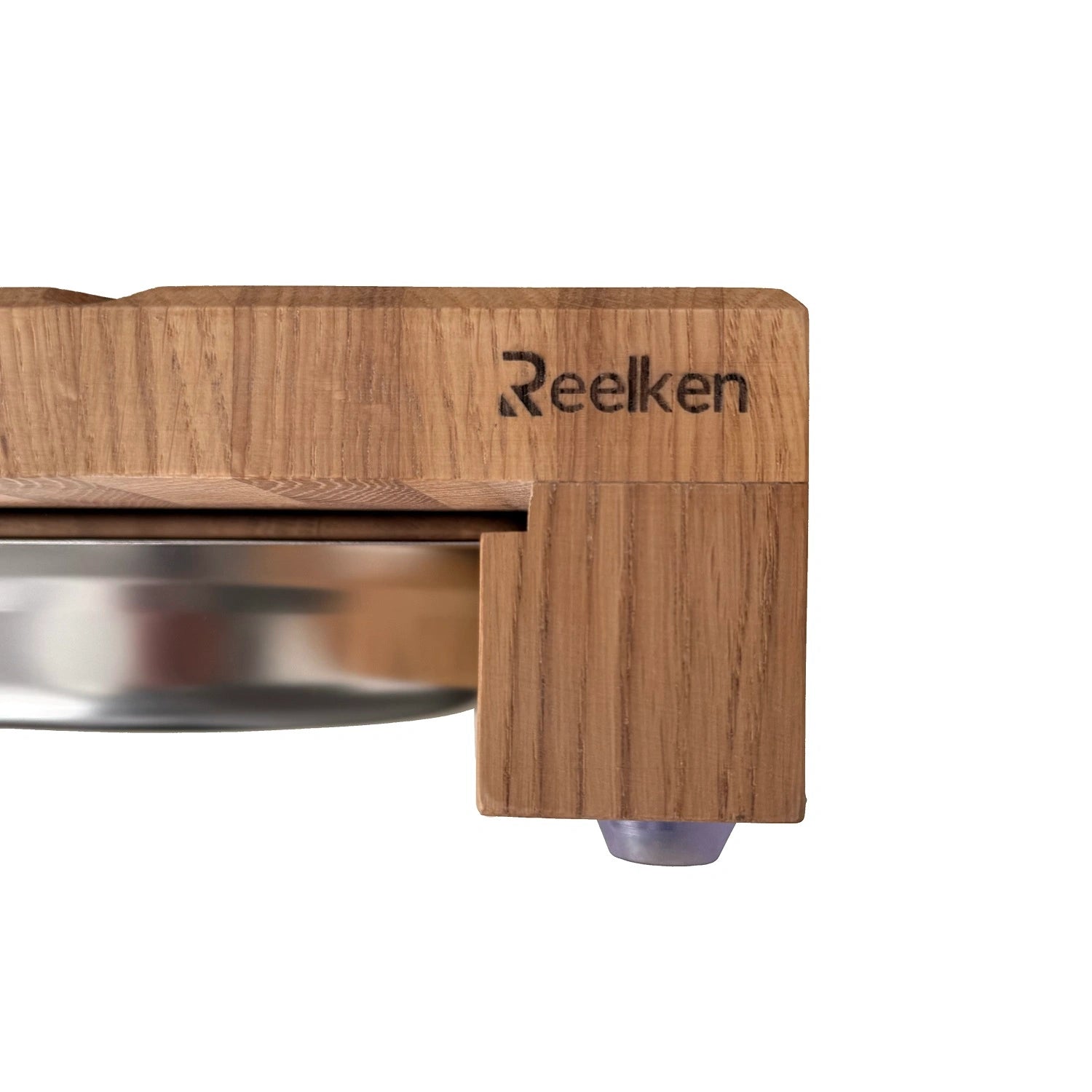 Tocator din lemn de stejar cu tava gastro din inox