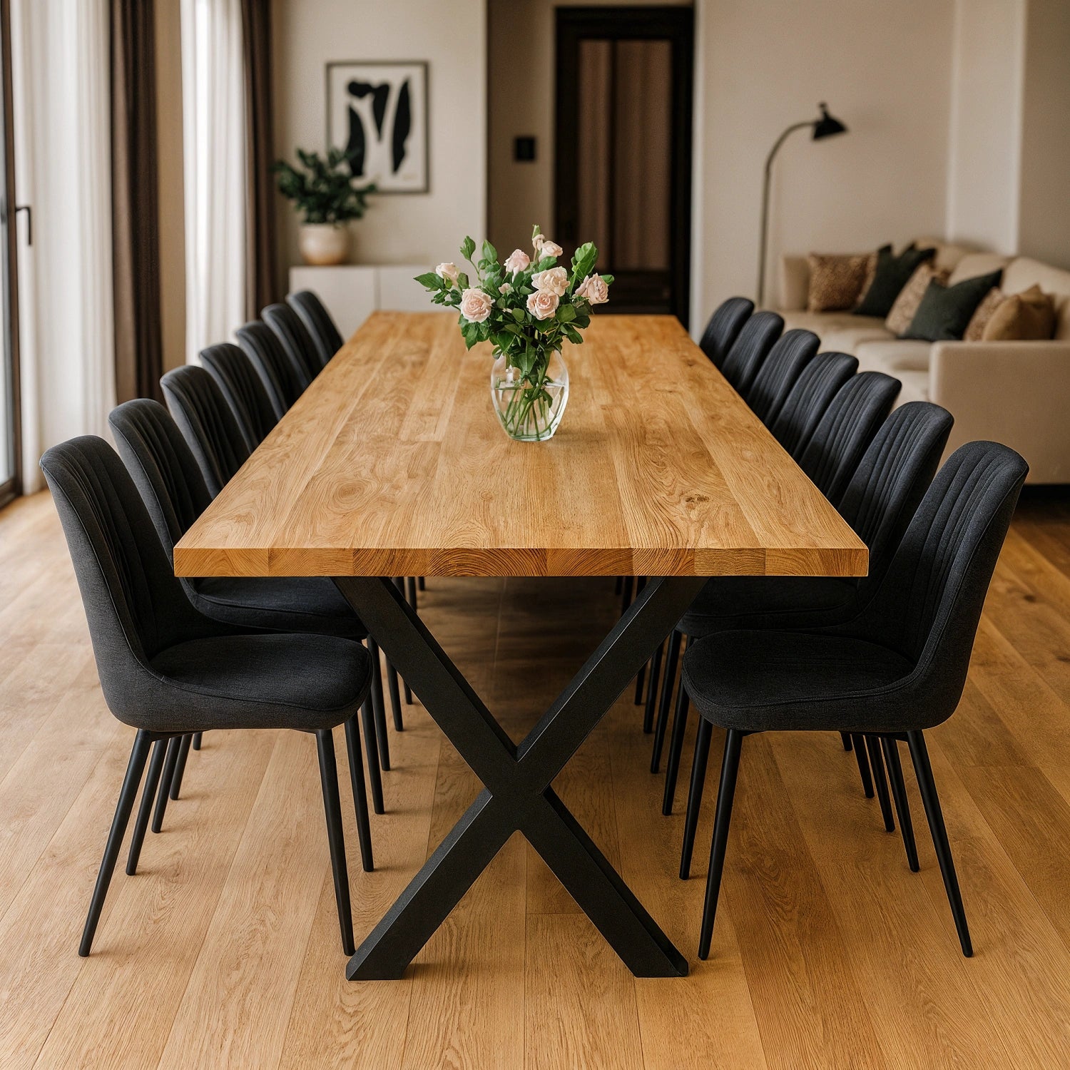 Blat de masa din stejar model clasic - 14 persoane -280x100x4cm