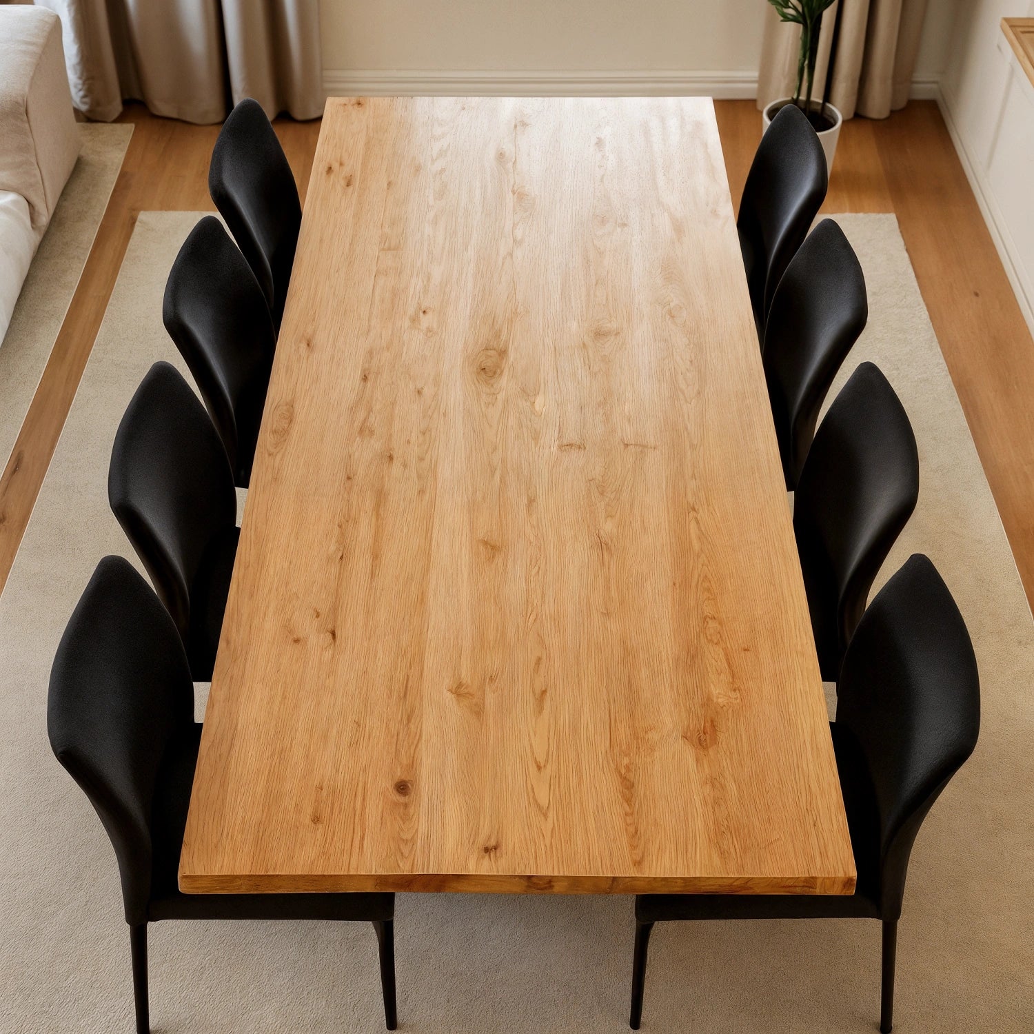 Stół z litego dębu klasyczny 200×100 cm – Stół do jadalni dla 8 osób | Reelken