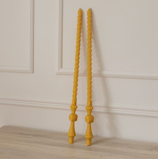 Lumanare Ceara Naturala pentru noaptea de inviere cu Maica Domnului 60 cm - Reelken