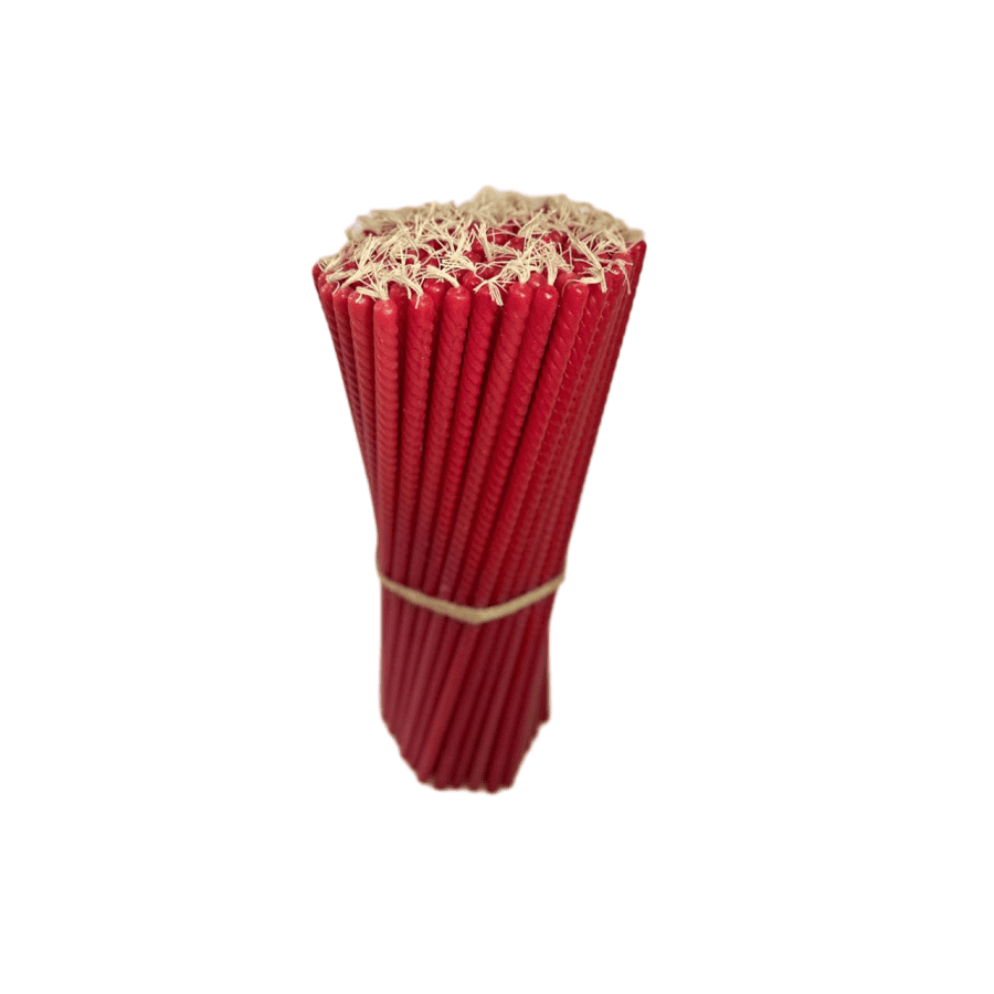 Lumanari Ceara Naturala, Rosu, 30 cm – Set 102 Buc - Reelken