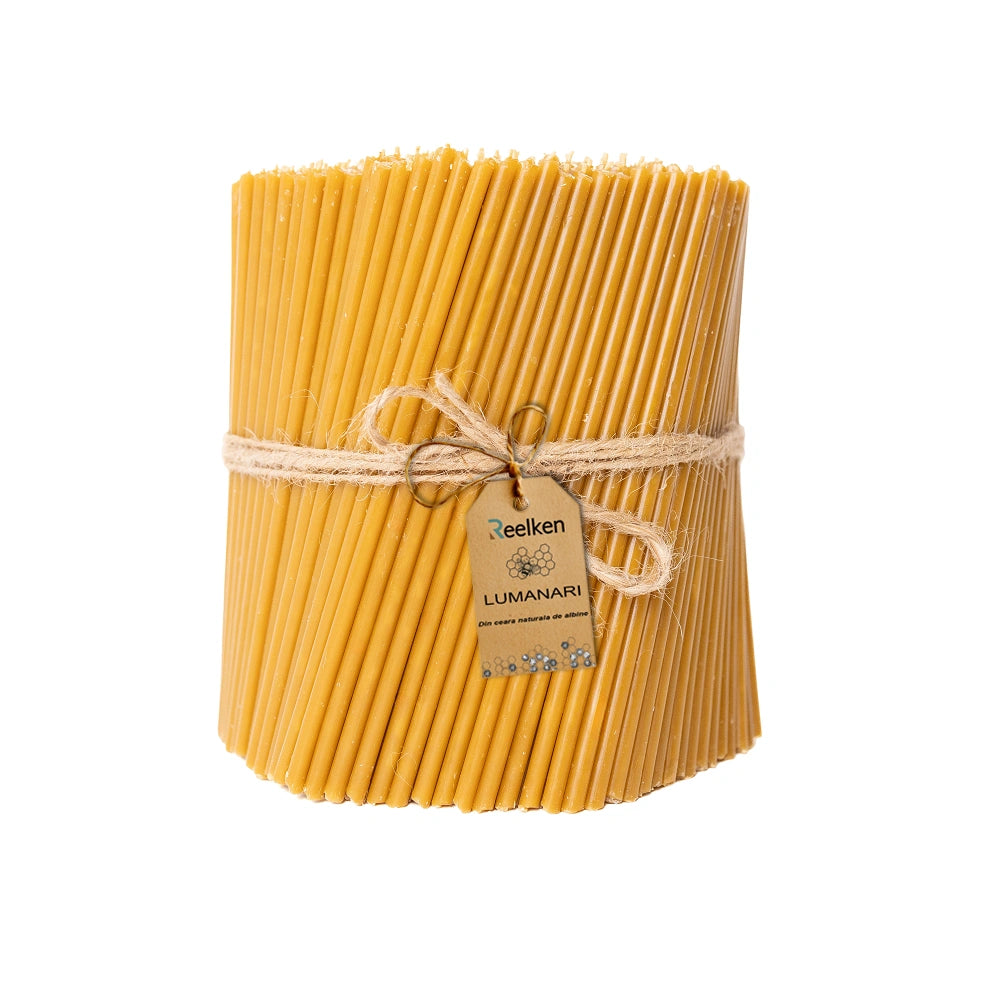 Coffret de bougies en cire naturelle - 130 x 5 mm