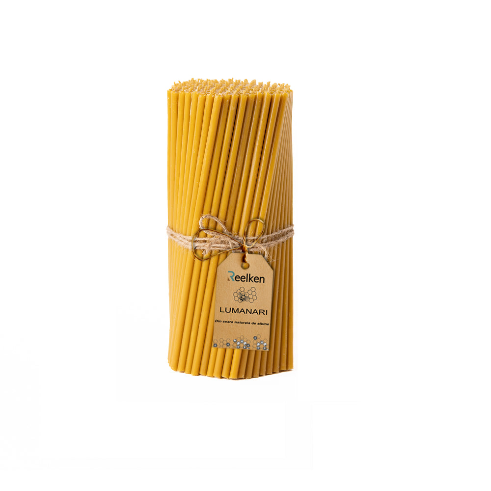 Bougies en cire naturelle – 250x8mm