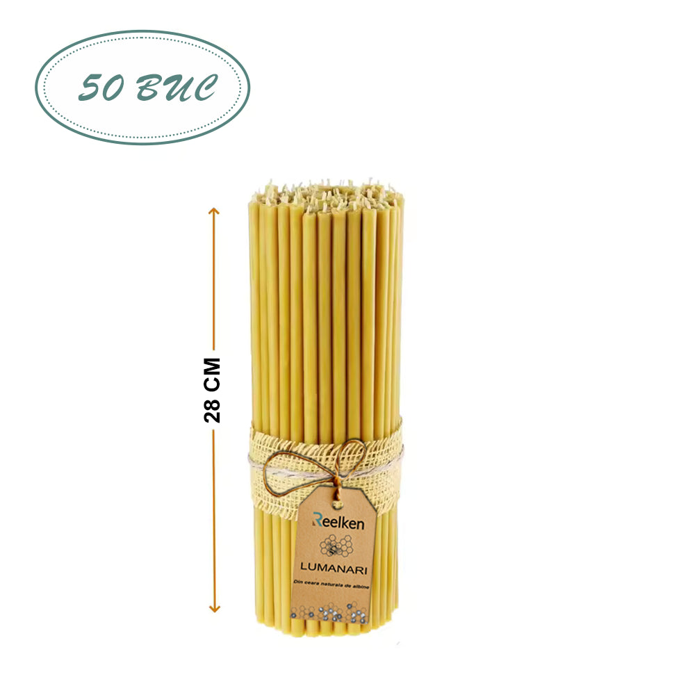 Candele in cera naturale - 280x8mm - per Pasqua