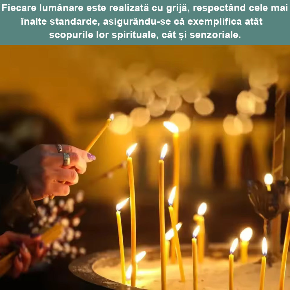 Candele in cera naturale - 280x8mm - per Pasqua