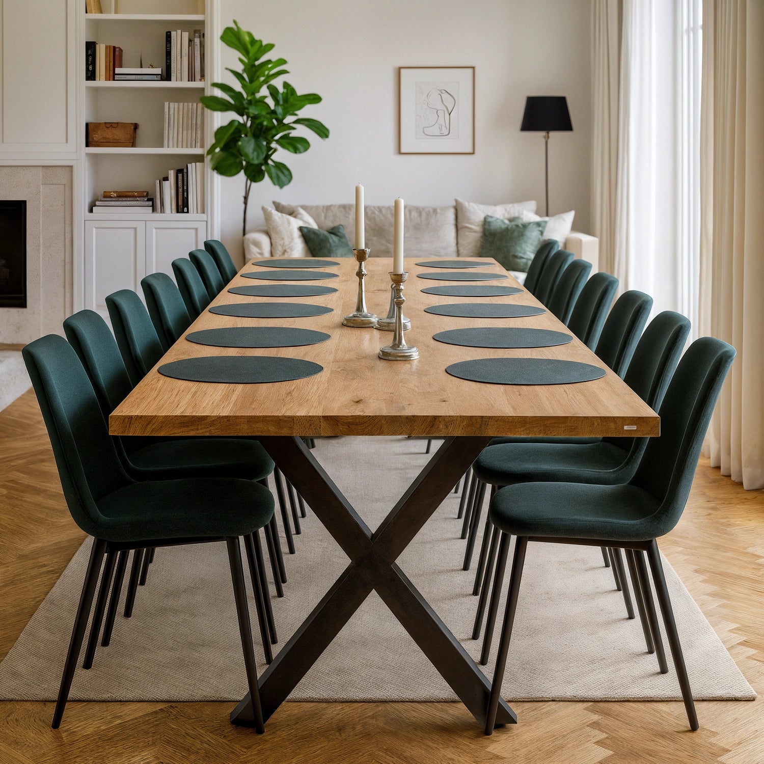 Blat z litego dębu – model klasyczny 300×100×4 cm | Reelken