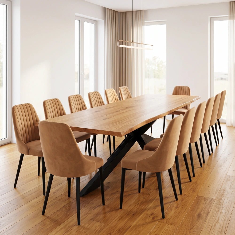 Masa din stejar masiv model rustic - 14 persoane -300x100x4cm - Reelken
