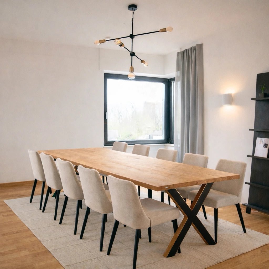 Masa din stejar model clasic - 10 persoane -240x100x4cm - Reelken