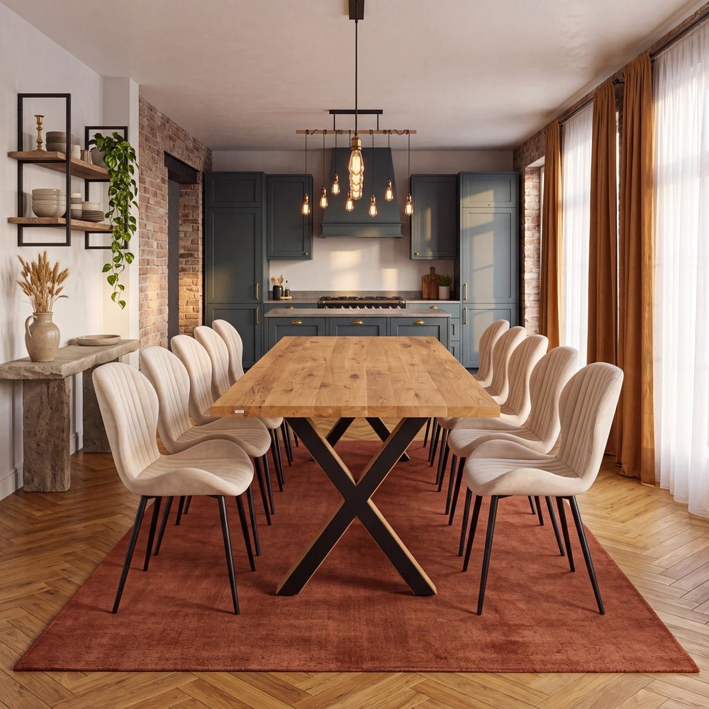 Masa din stejar model clasic - 10 persoane -240x100x4cm - Reelken