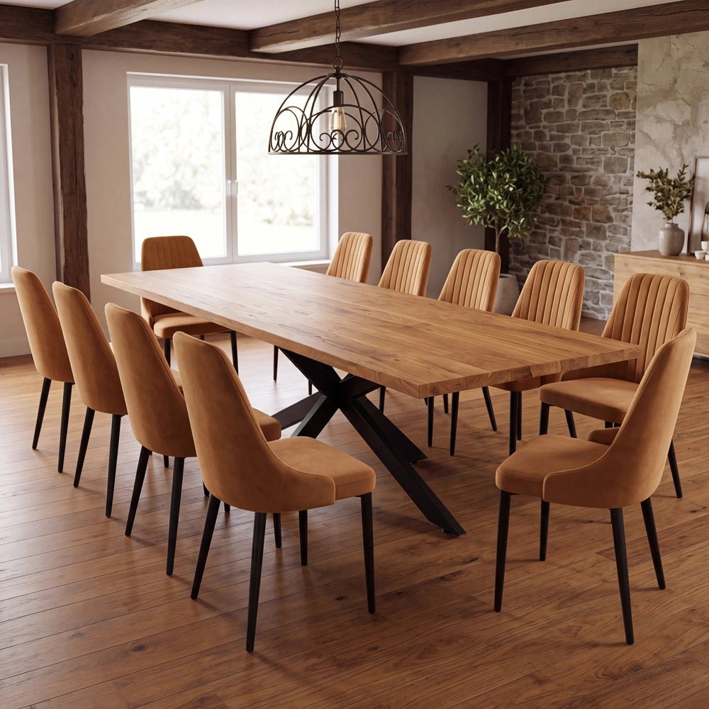 Masa din stejar model clasic - 12 persoane -260x100x4cm - Reelken