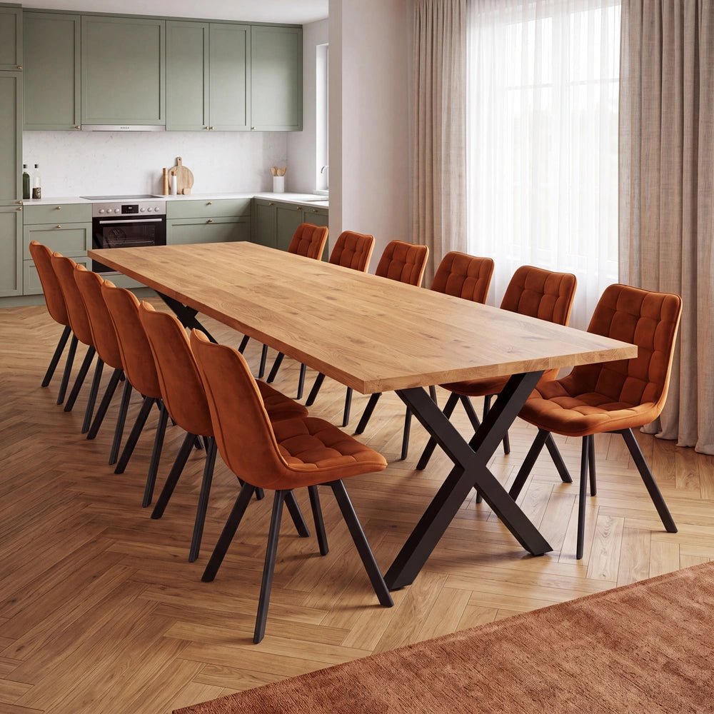 Masa din stejar model clasic - 12 persoane -260x100x4cm - Reelken