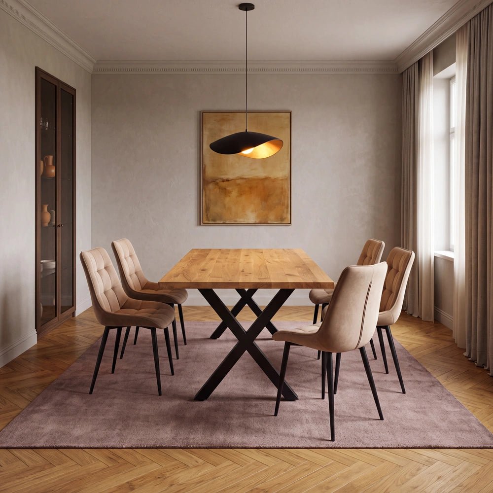 Masa din stejar model clasic - 4 persoane -120x70x4cm - Reelken