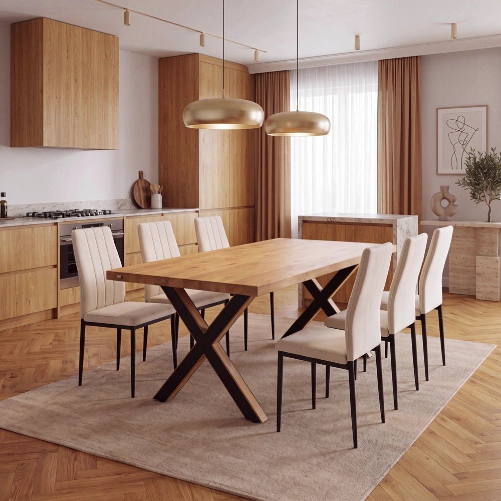 Masa din stejar model clasic - 6 persoane -160x80x4cm - Reelken
