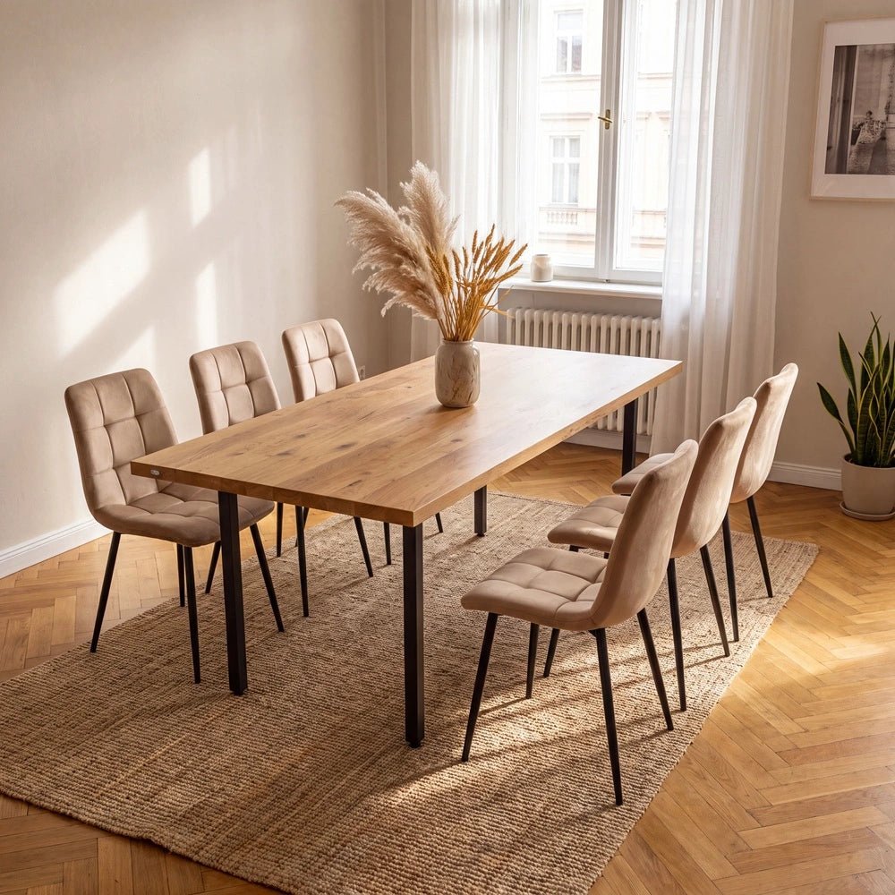 Masa din stejar model clasic - 6 persoane -160x80x4cm - Reelken