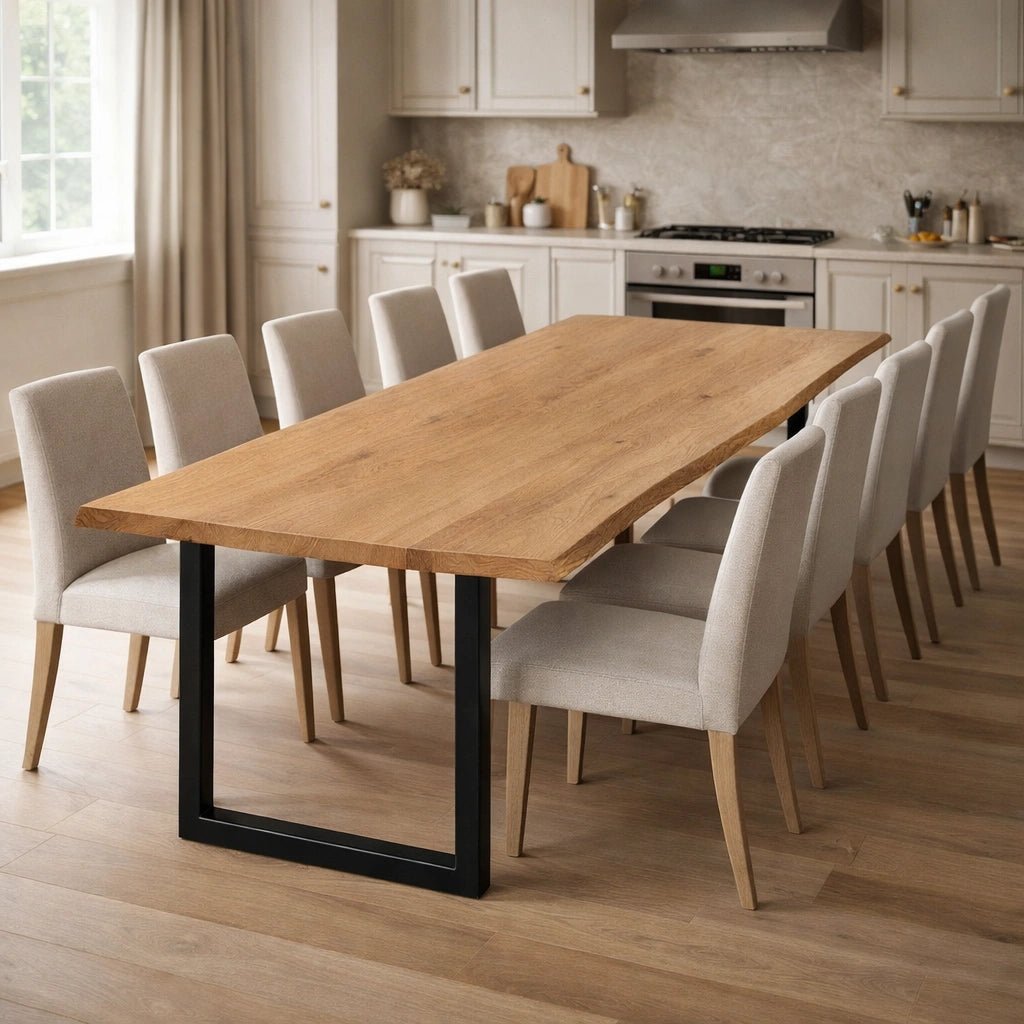 Masa din stejar model rustic - 10 persoane -240x100x4cm - Reelken