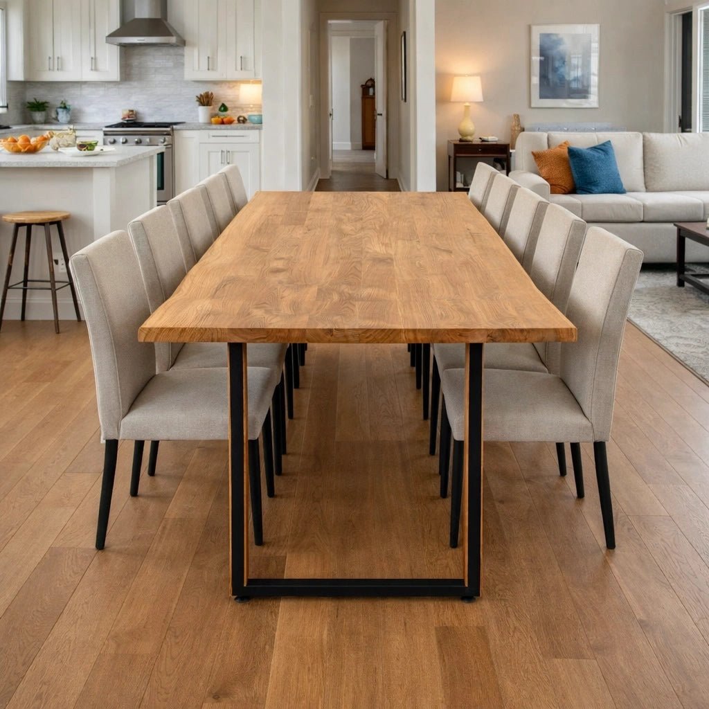 Masa din stejar model rustic - 10 persoane -240x100x4cm - Reelken