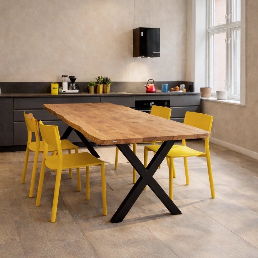 Masa din stejar model rustic - 4 persoane -120x70x4 - Reelken