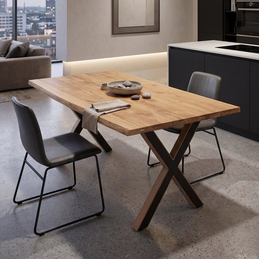 Masa din stejar model rustic - 4 persoane -140x80x4 - Reelken