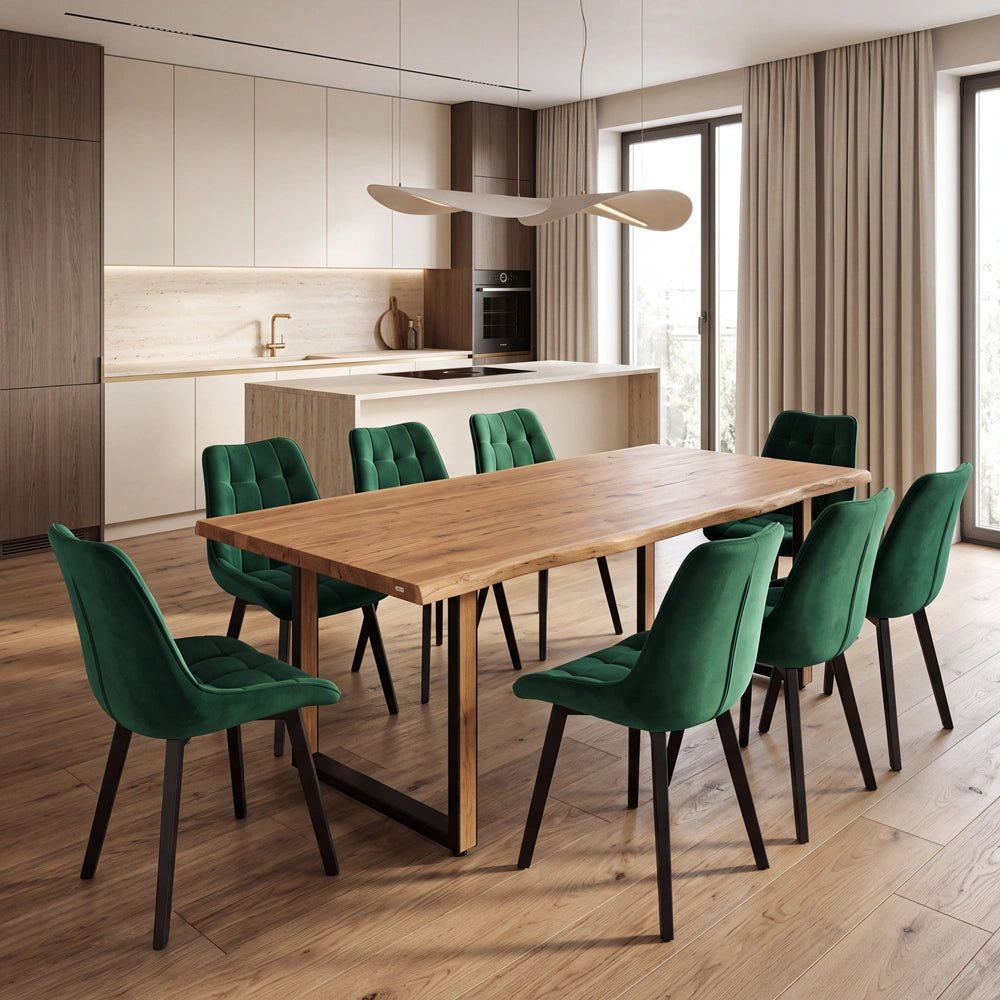 Masa din stejar model rustic - 6 persoane -160x80x4 - Reelken