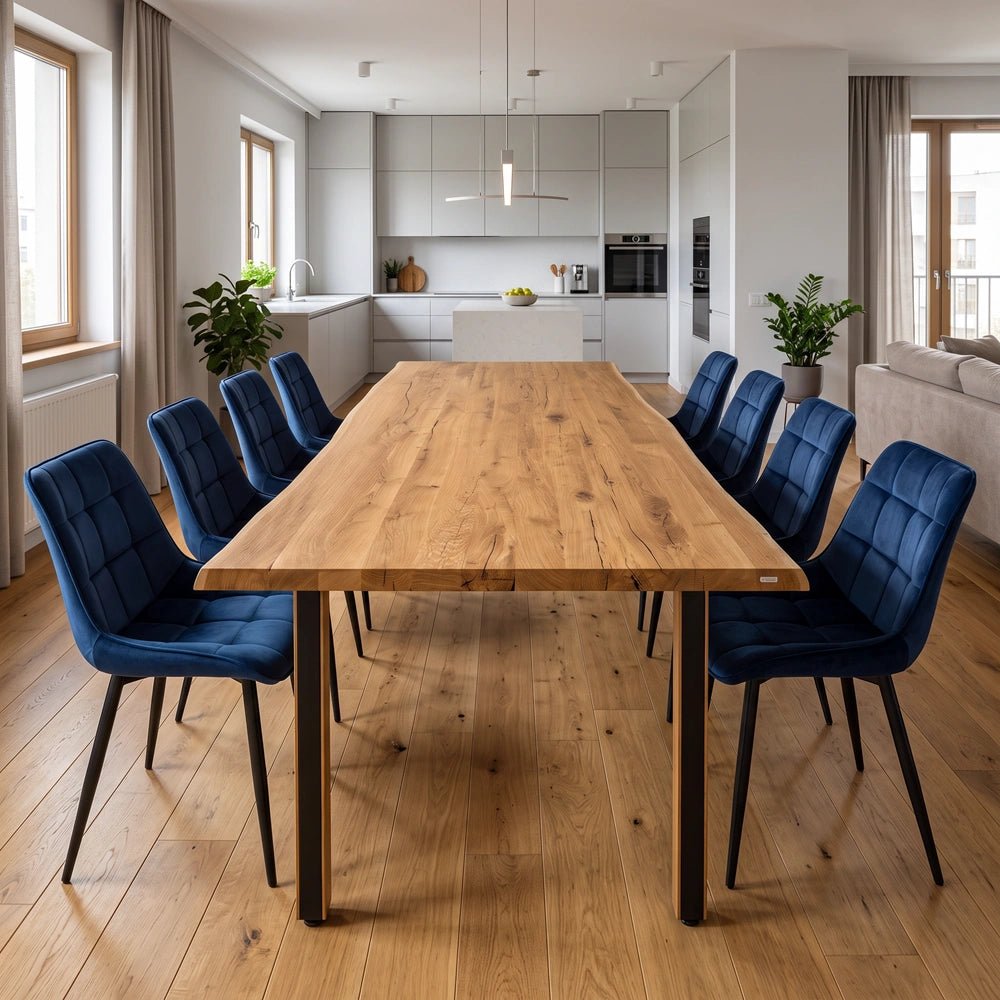 Masa din stejar model rustic - 8 persoane -200x100x4cm - Reelken