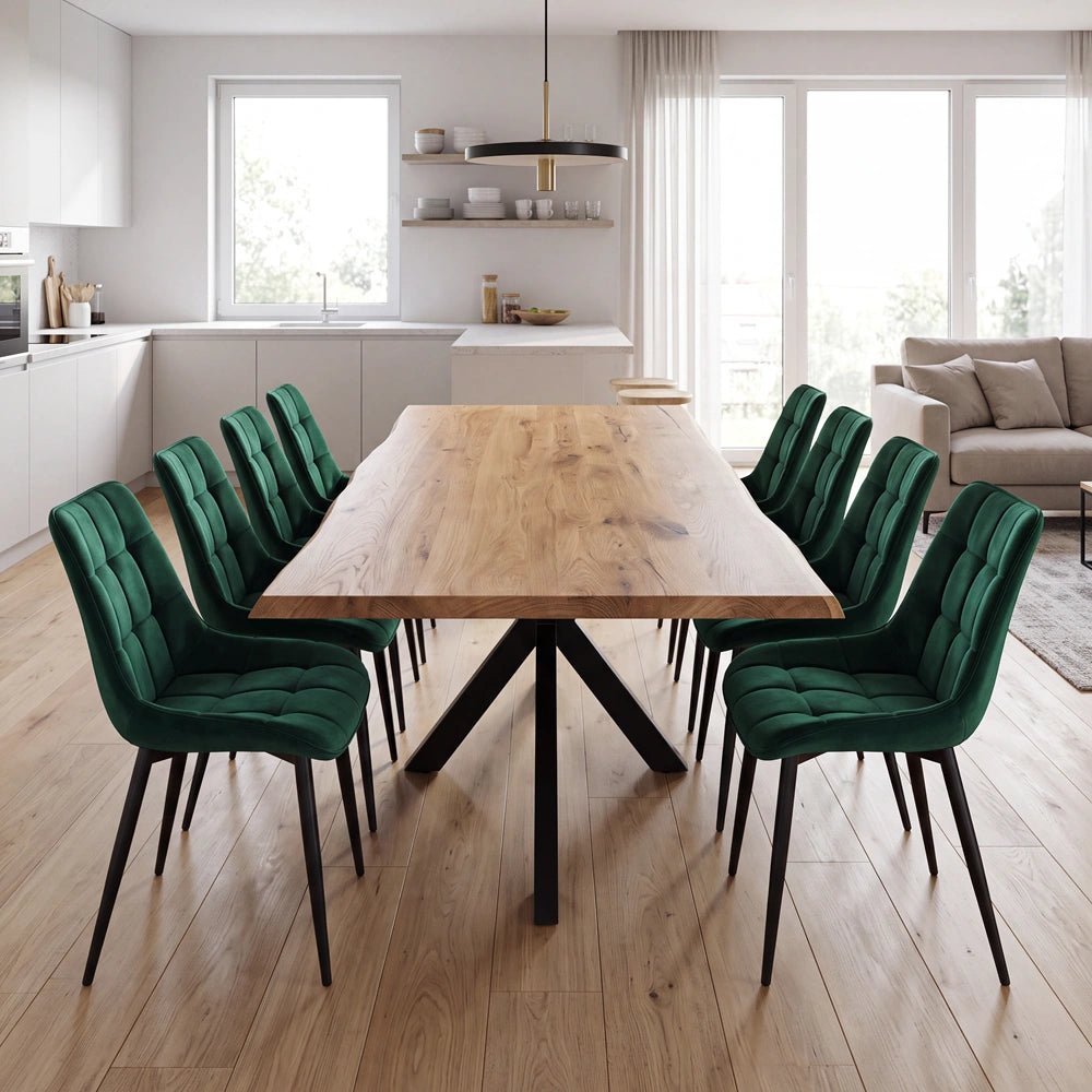 Masa din stejar model rustic - 8 persoane -200x100x4cm - Reelken