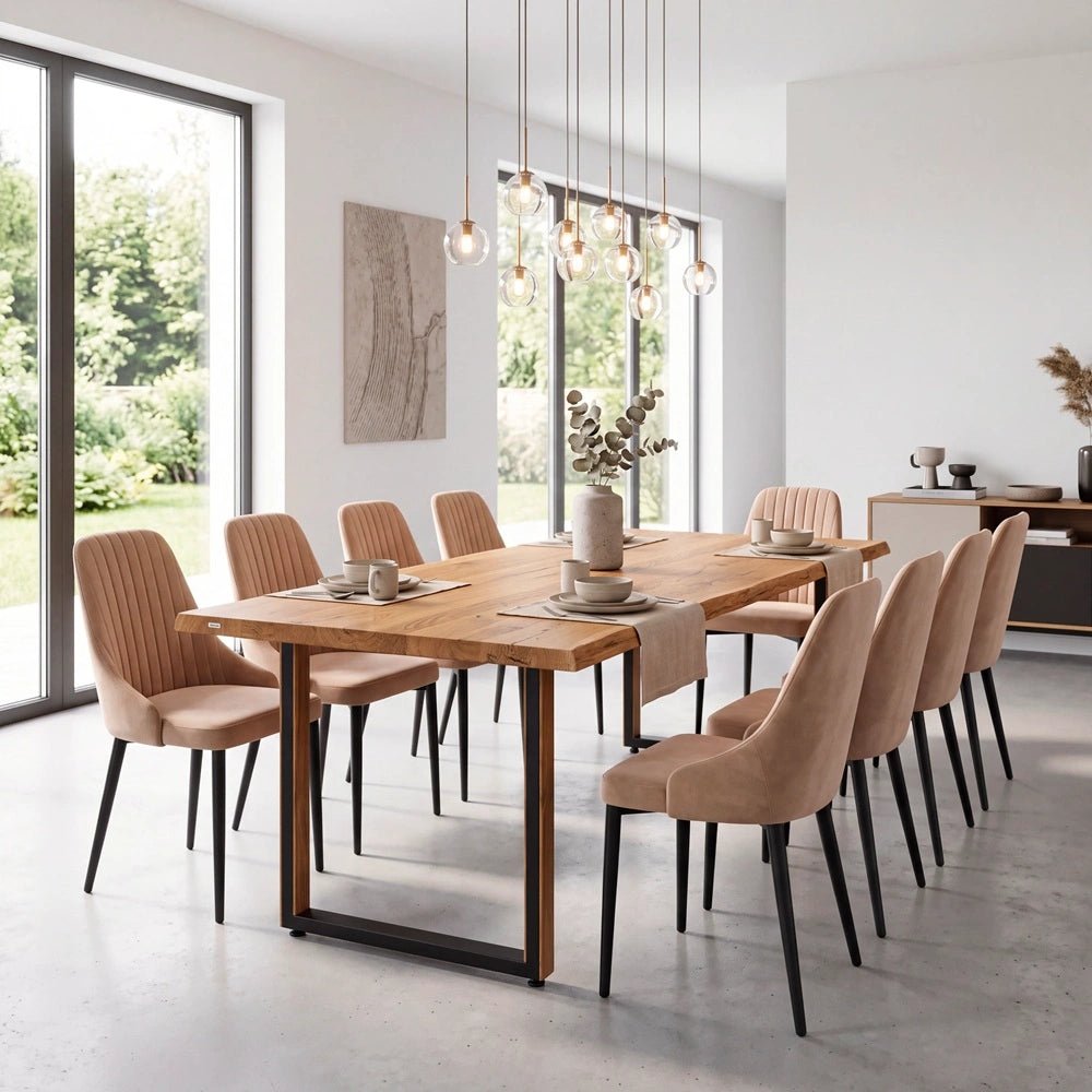 Masa din stejar model rustic - 8 persoane -200x100x4cm - Reelken
