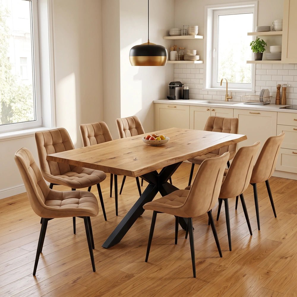 Masa din stejar model rustic - 8 persoane -200x100x4cm - Reelken