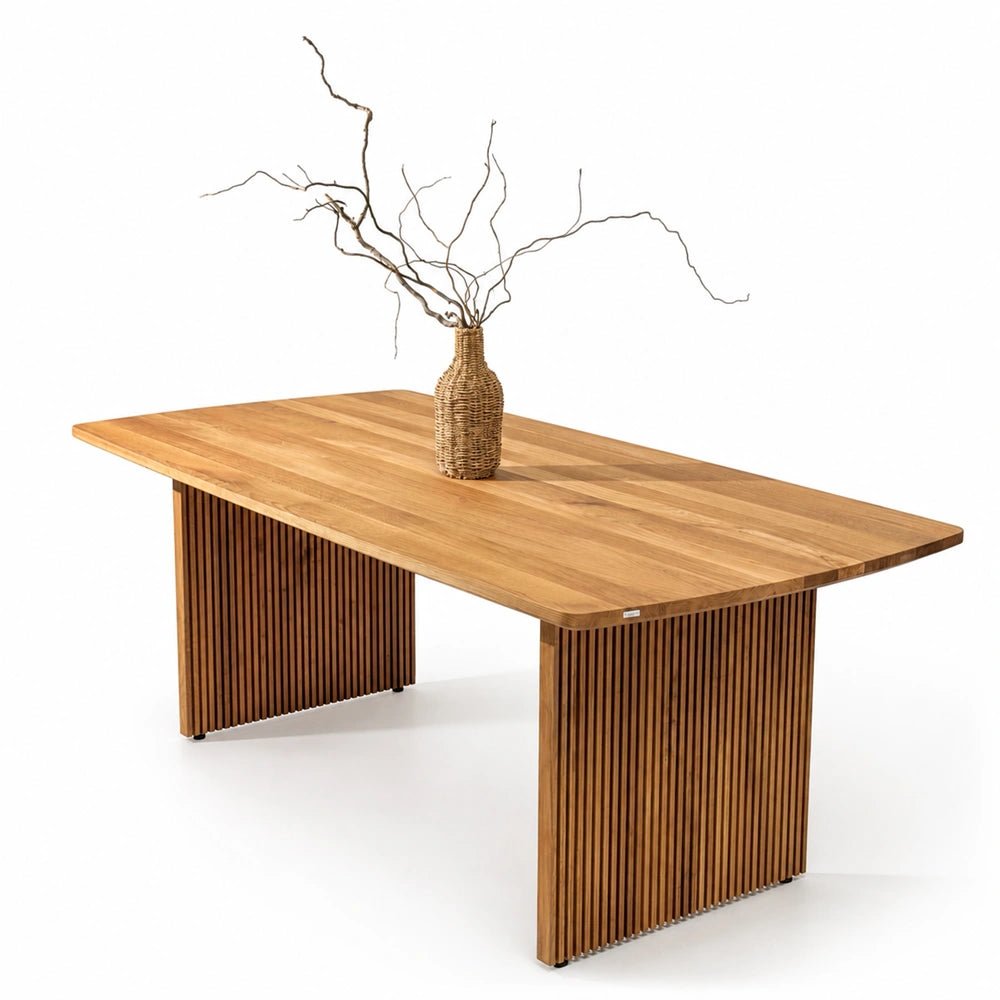 Masa Odense din lemn masiv de stejar - 200x100x4 cm - Reelken