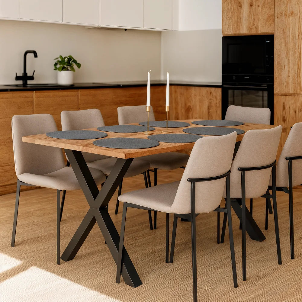 Masa din stejar model clasic - 6 persoane -160x80x2,6cm