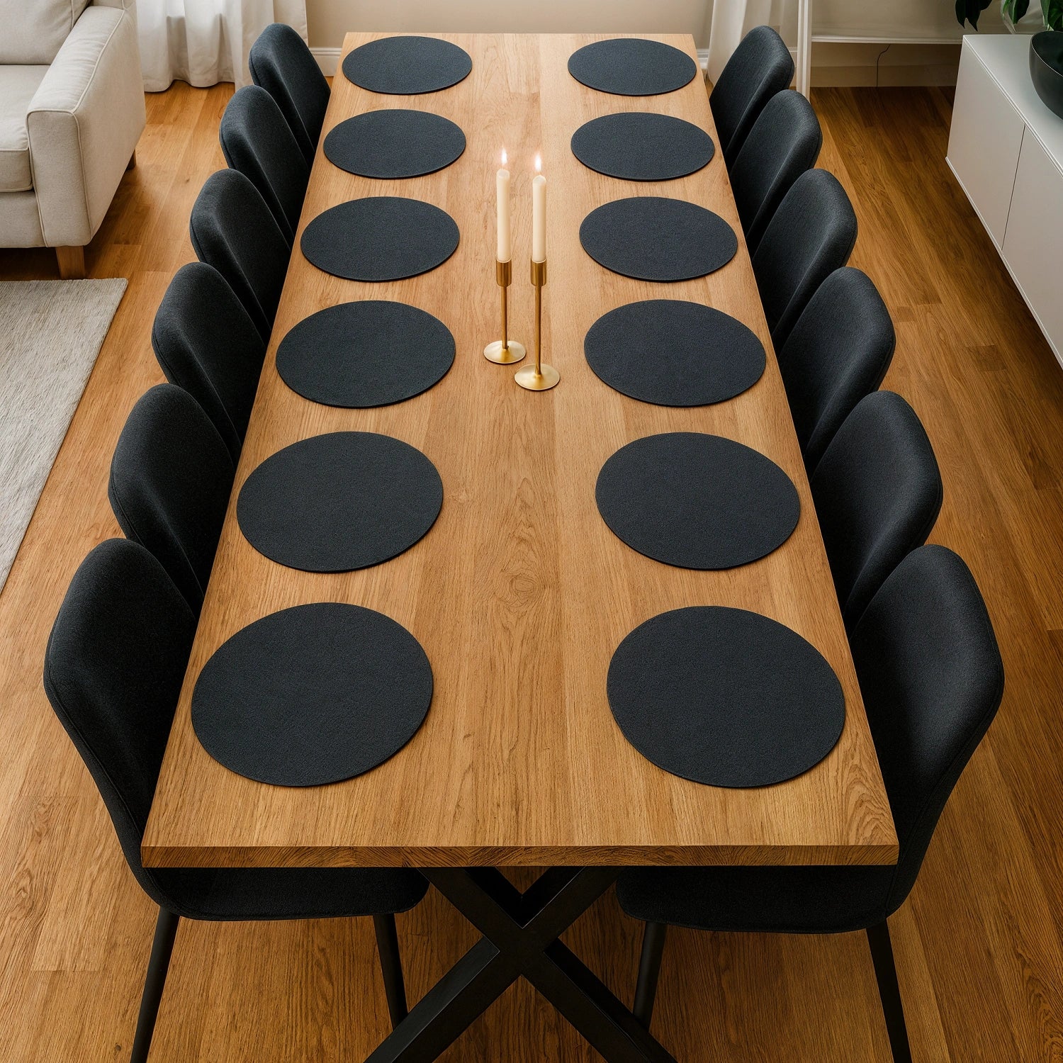 Blat de masa din stejar model clasic - 12 persoane -260x100x4cm