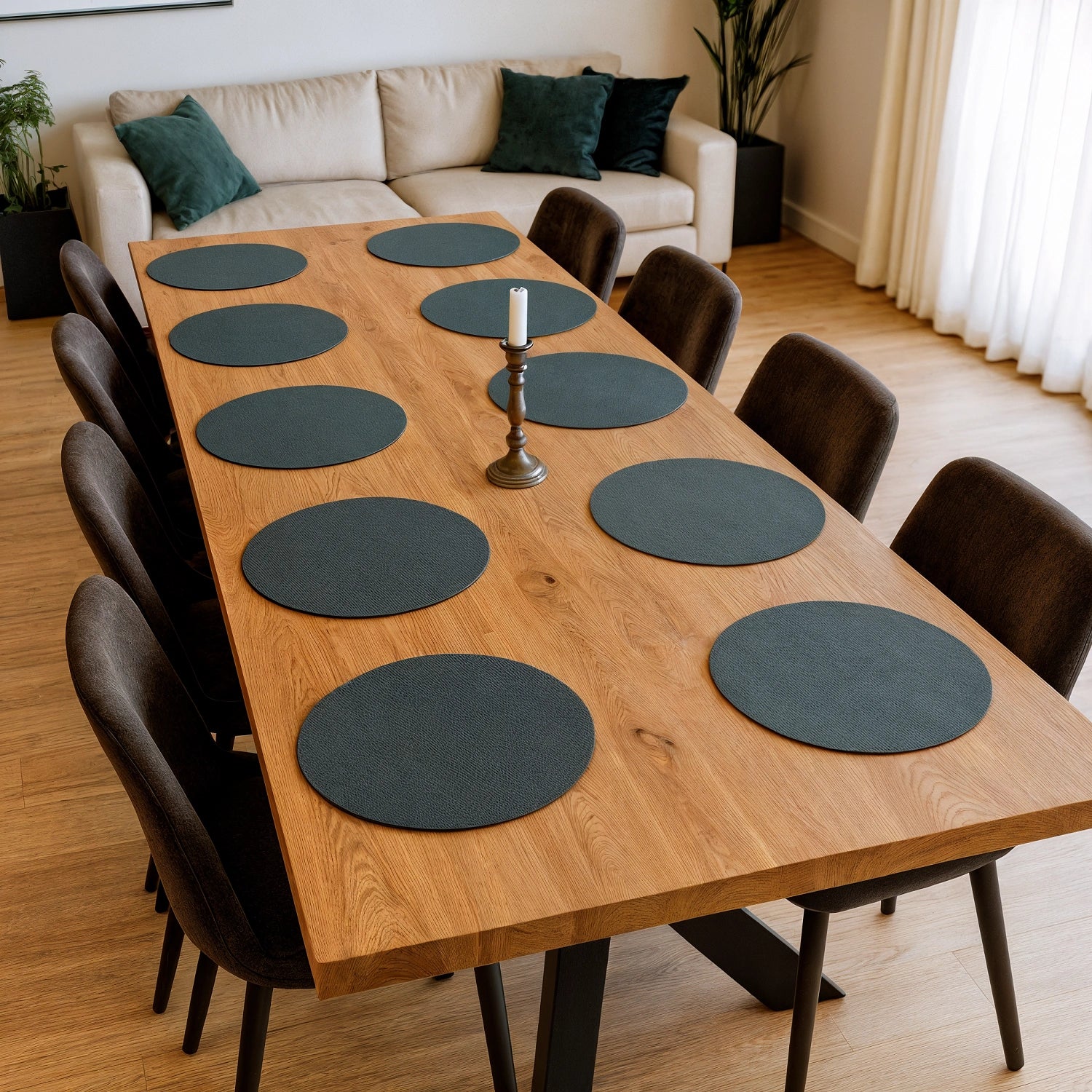 Blat drewniany z litego dębu – model klasyczny 200×100×4 cm | Reelken