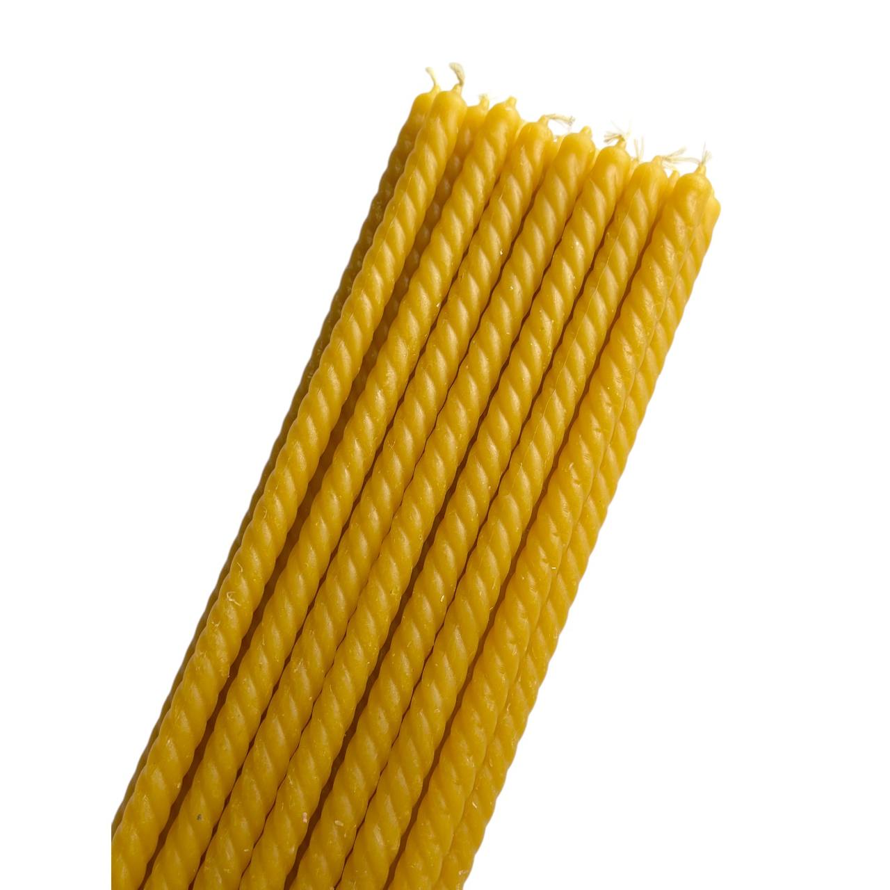 Lumanare Viti din ceara naturala de albine 45 cm - set 10 bucati