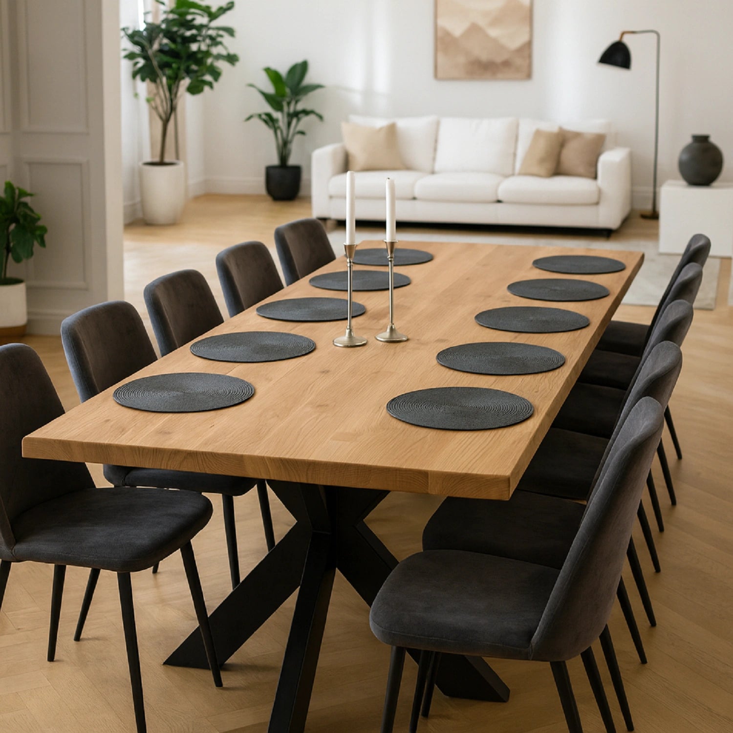 Masa din stejar model clasic - 10 persoane -220x100x4cm