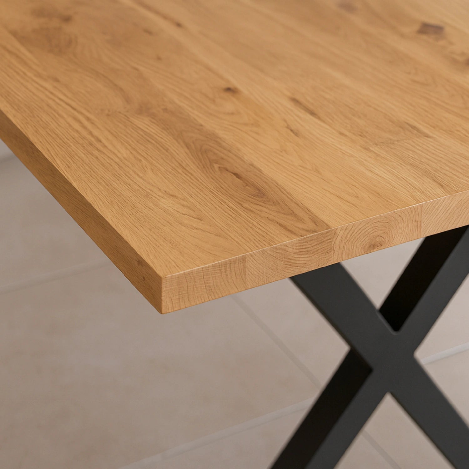 Blat drewniany z litego dębu – model klasyczny 140×80×4 cm (4 osoby) | Reelken