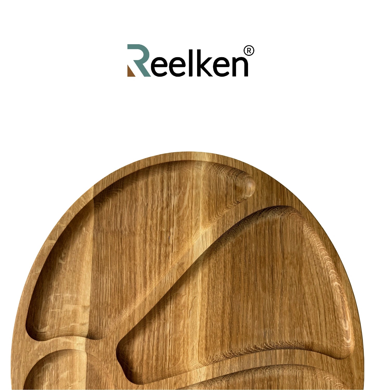 Drewniany półmisek do serwowania orzeszków z 5 przegrodami - Reelken