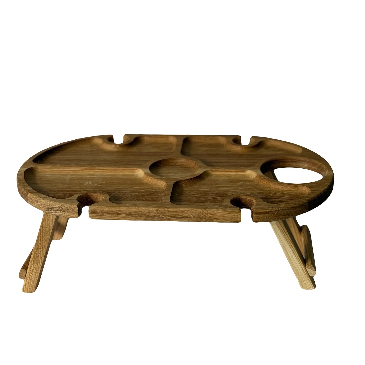 Platou rustic din lemn de stejar 50x30 cm pentru picnic și mese în familie - Reelken