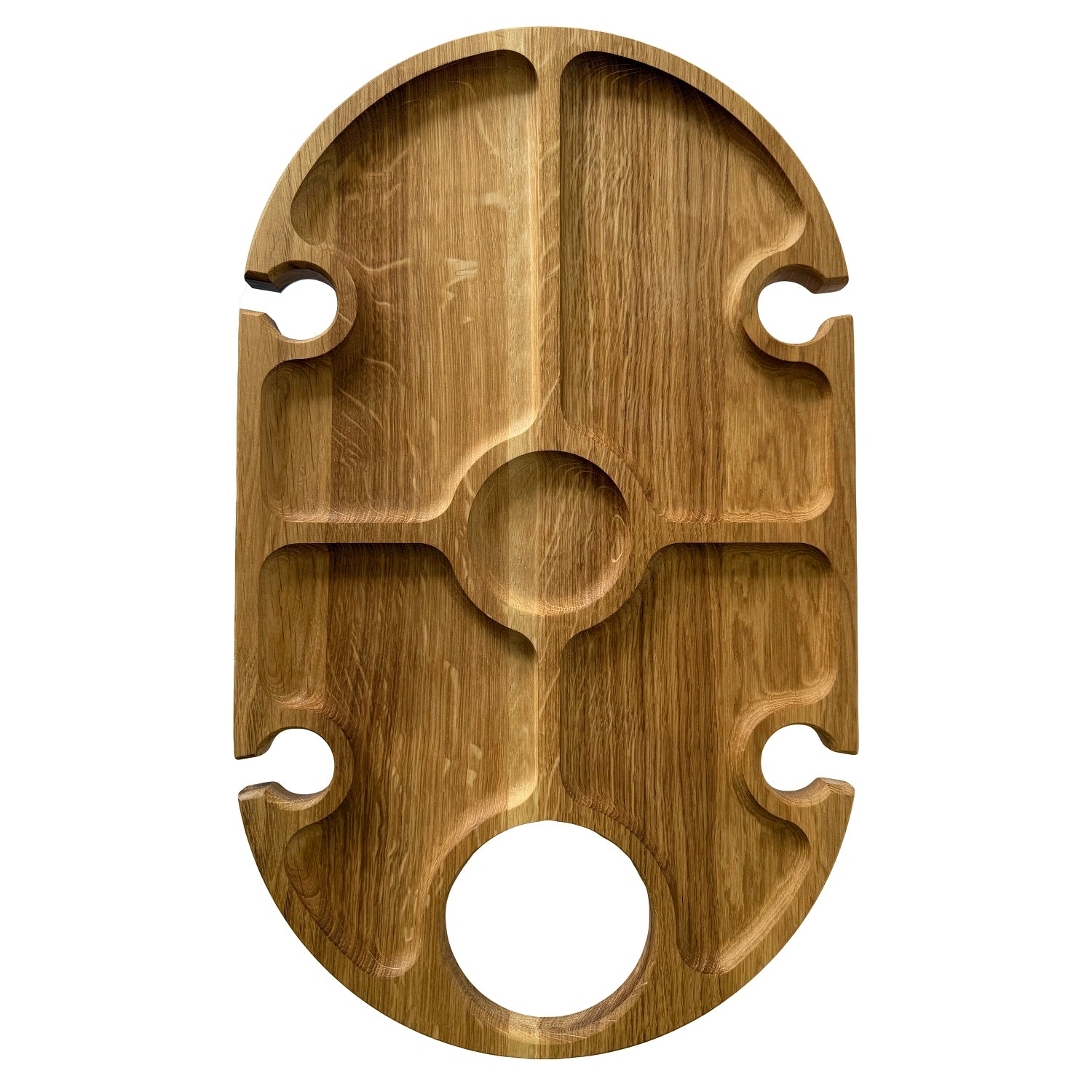 Platou rustic din lemn de stejar 50x30 cm pentru picnic și mese în familie - Reelken