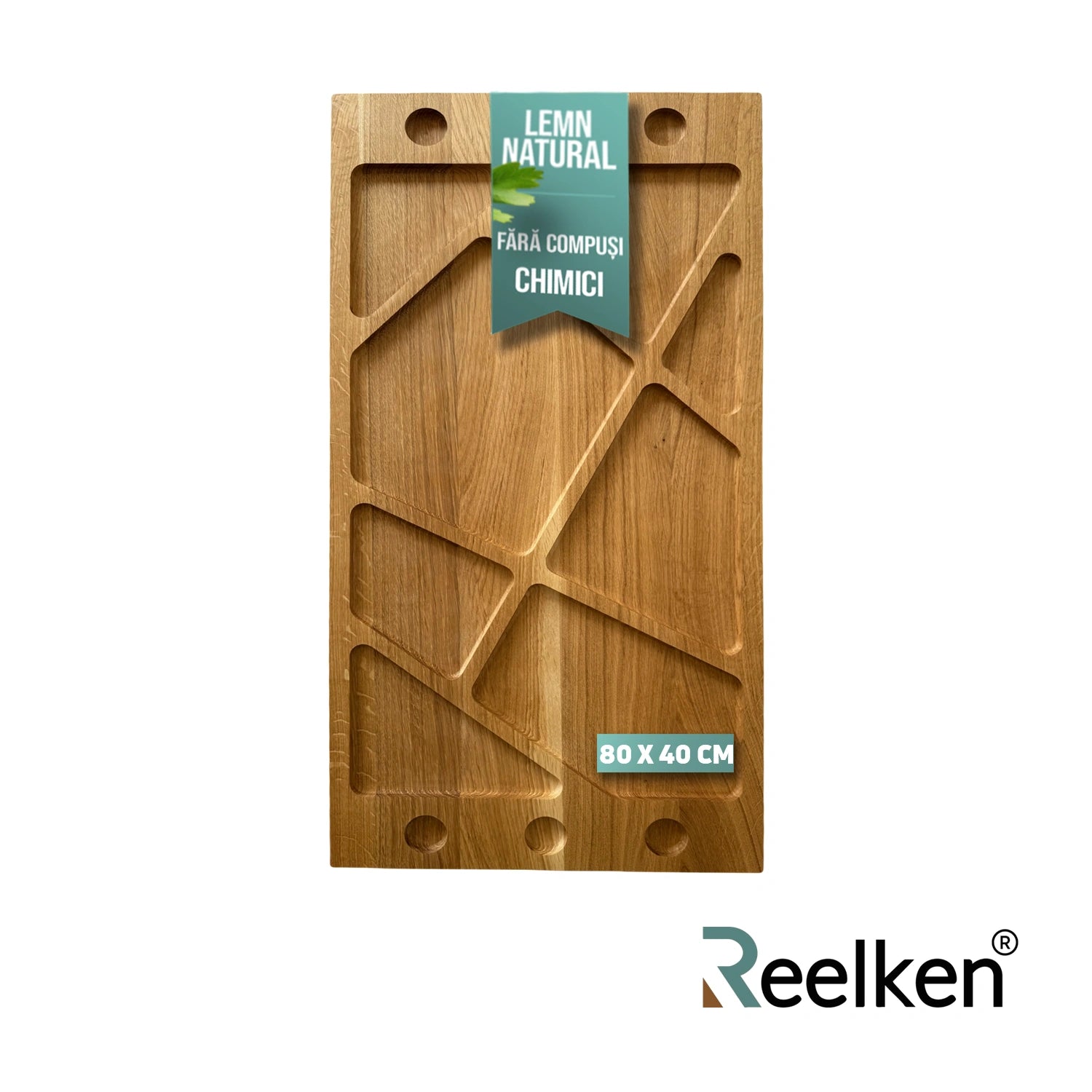 Platou Lemn Stejar pentru Gratare si Aperitive – Dimensiuni 80x40 cm