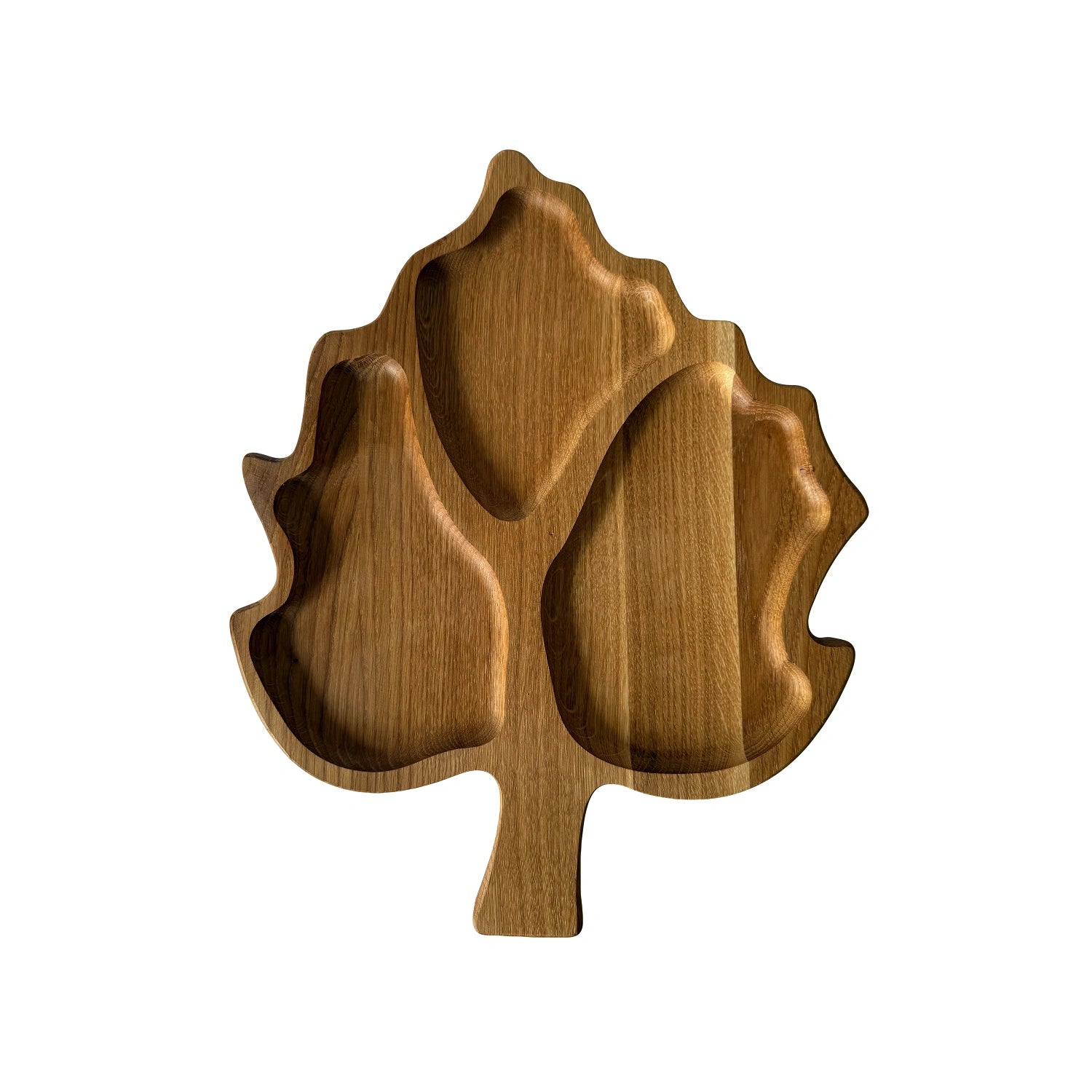 Platou Lemn de Stejar in Forma de Frunza – Eleganta la Fiecare Servire