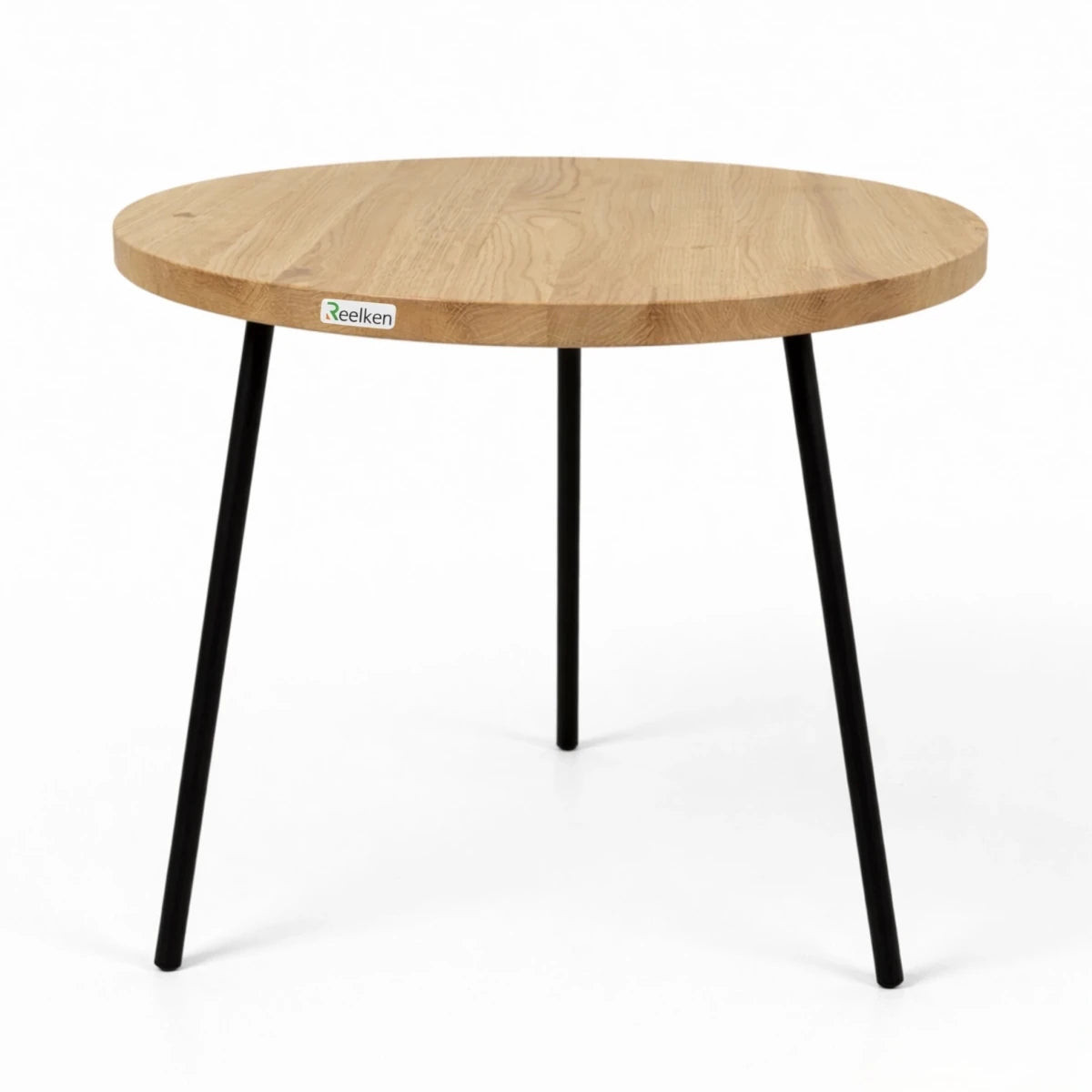 Set 2 Masute Cafea Rotunde Stejar Masiv – 50 cm si 90 cm – Design Modern, Rezistente, Montaj Rapid - Reelken