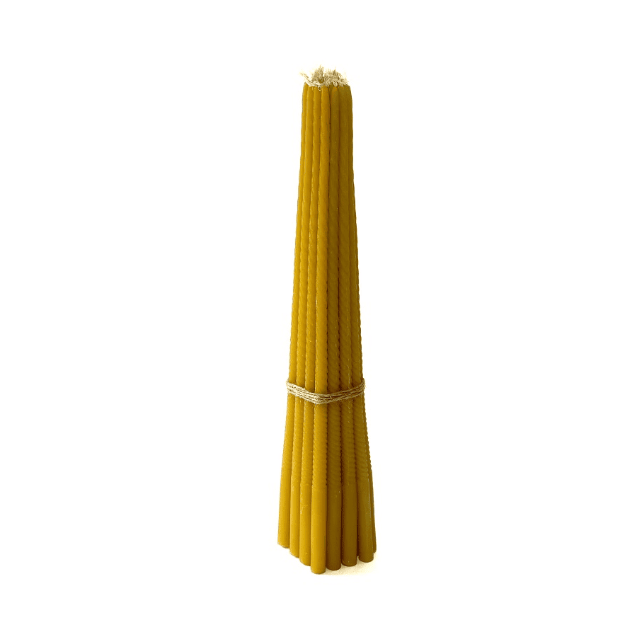 Set Lumanari Rasucite pentru noaptea de inviere din Ceara Naturala - 25 Buc, 45 cm - Reelken
