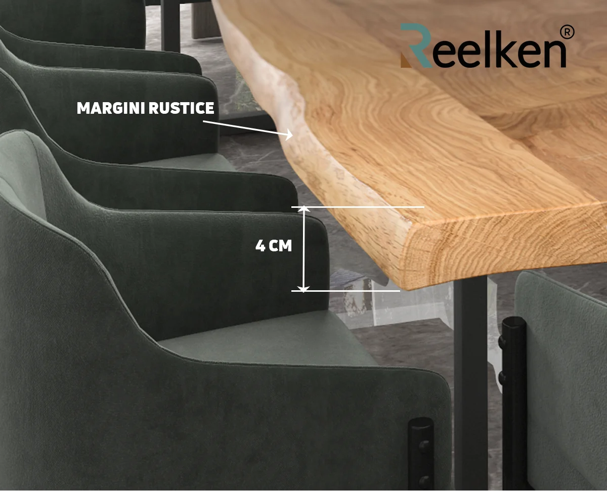 Blat de masa din stejar model rustic -200x100x4cm