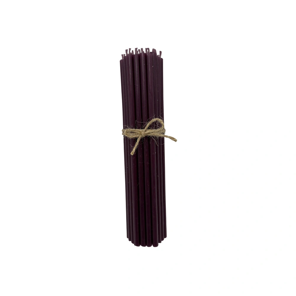Lumanari decorative din ceara naturala violet Nr. 100 – set 50 bucati