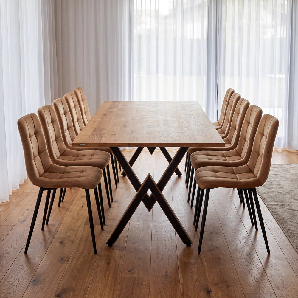 Masa din stejar model clasic - 10 persoane - 240x100x2,6cm