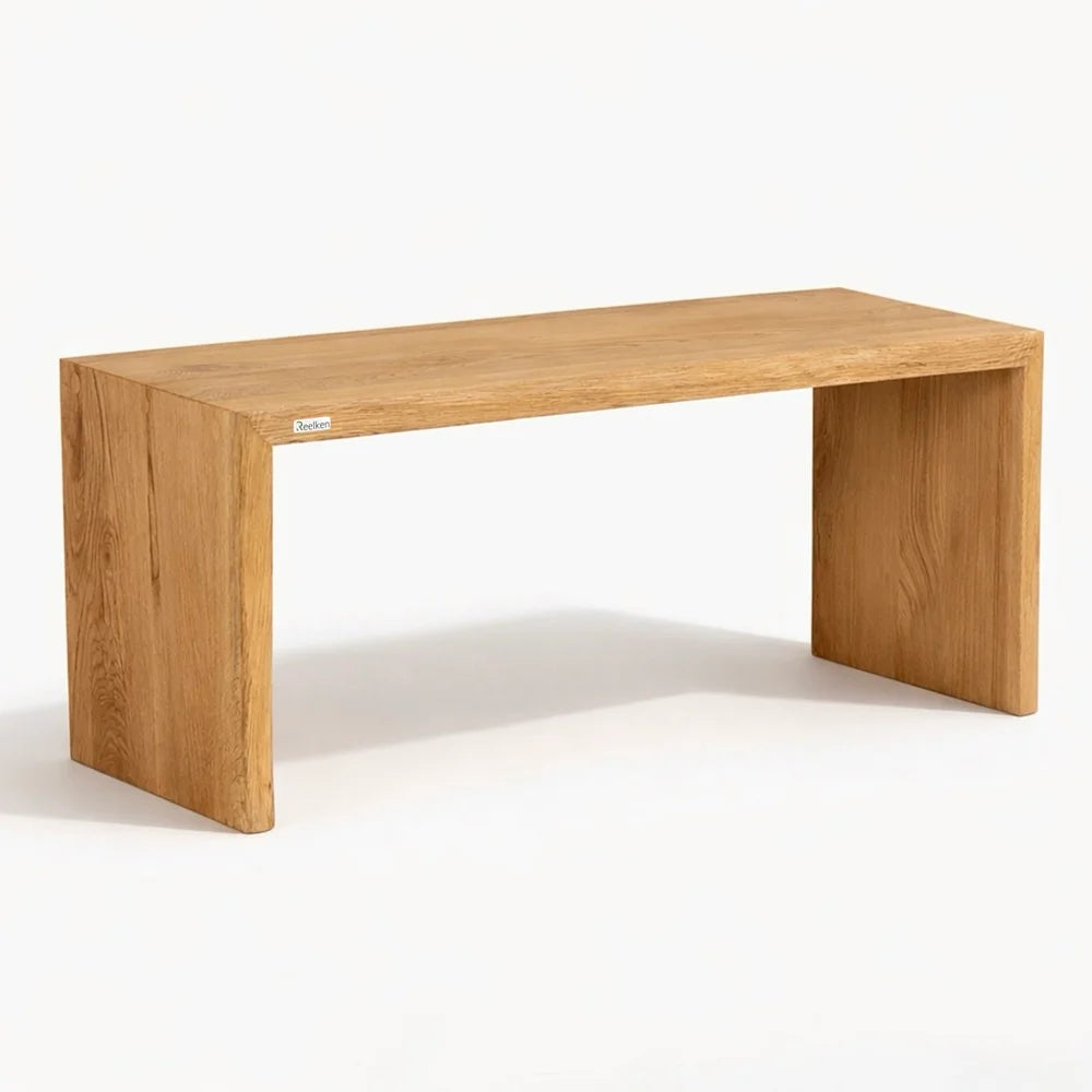 Bancuta din lemn masiv de stejar 120x45x40 cm – margini rustice, finisaj cu ulei natural